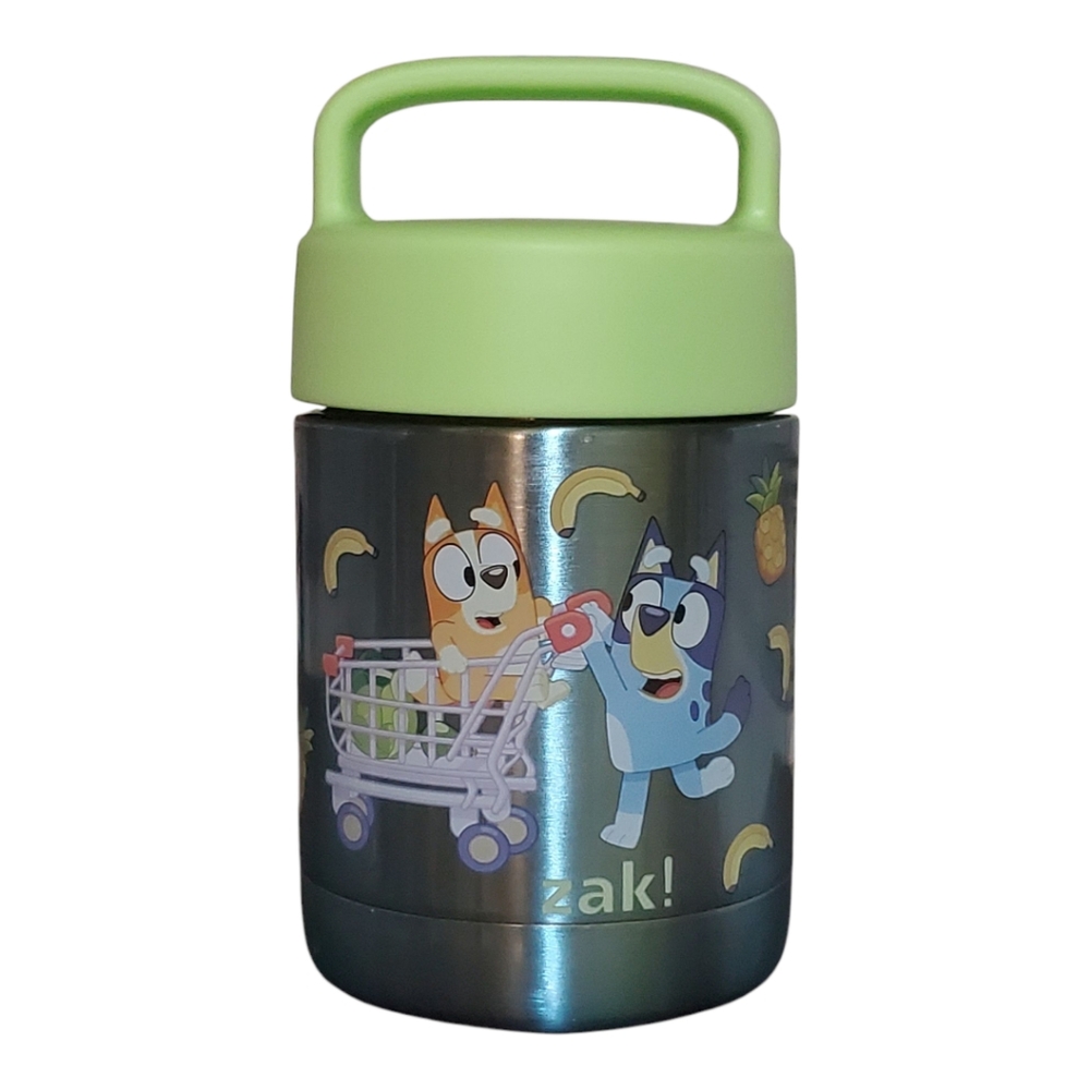 Zak Designs 12 oz Kids Travel Food Jar Stainless Steel Bluey Vacuum Insulated